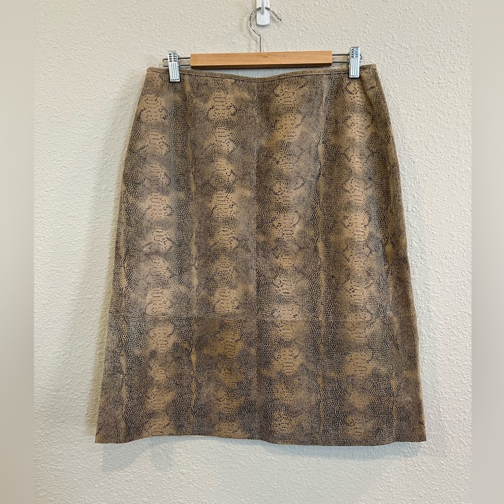 #580 For Joseph Leather Pencil Skirt EU 30 snakeskin - Picture 2 of 7